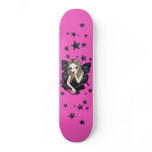 Skulls and Stars pink gothic fairy Skateboard