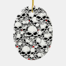 SKULLS CHRISTMAS ORNAMENTS