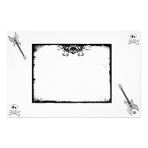 Skulls & Guitars Stationery Design