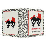 Skulls Halloween black red wedding binder