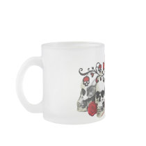 Skulls, Hearts And Roses Mugs