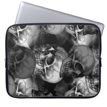 skulls laptop sleeve case