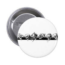 Skulls on a Vine. Circa 1901 Mexico. Pinback Button