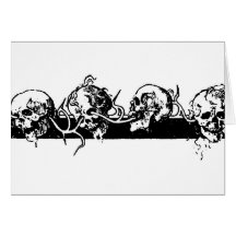 Skulls on a Vine. Circa 1901 Mexico. Cards
