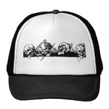 Skulls on a Vine. Circa 1901 Mexico. Trucker Hat