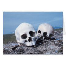 Skulls on the Beach Greeting Cards