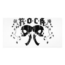 Skulls Rock Custom Photo Card