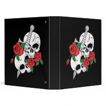 Skulls, Roses and Dagger Vinyl Binders