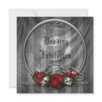Skulls & Roses Elegant Gothic Wedding Invites