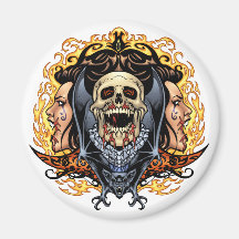 Skulls, Vampires and Bats customizable by Al Rio. Magnets