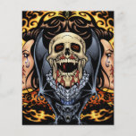 Skulls, Vampires and Bats Gothic Design by Al Rio Custom Flyer