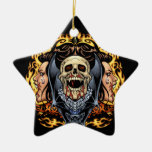 Skulls, Vampires and Bats Gothic Design by Al Rio Christmas Tree Ornament