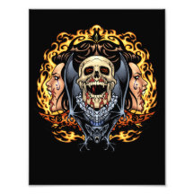 Skulls, Vampires and Bats Gothic Design by Al Rio Photo