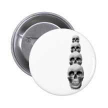 Skulls - Vertical Pinback Button