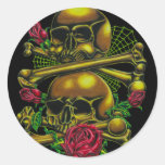 Skulls, Webs, and Roses Sticker