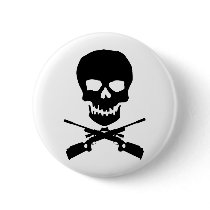 skullxrifles pinback button