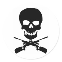 skullxrifles round stickers
