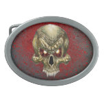 Skully avec l'éclaboussure boucles de ceinture ovales
