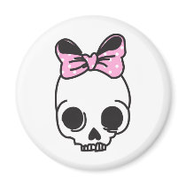 skully fridge magnet