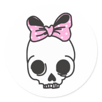 skully round sticker