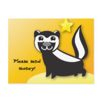 SKUNK cute Kawaii smiling Post Card