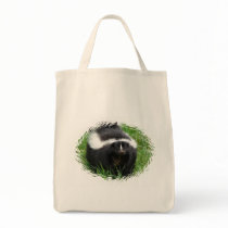 Skunk Photo Grocery Tote Bag