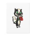 skunk with rose postcards
