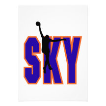 sky basketball text design announcements