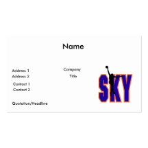 sky basketball text design business card