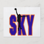 sky basketball text design full color flyer