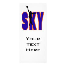sky basketball text design full color rack card