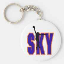 sky basketball text design keychains