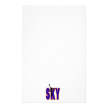 sky basketball text design stationery