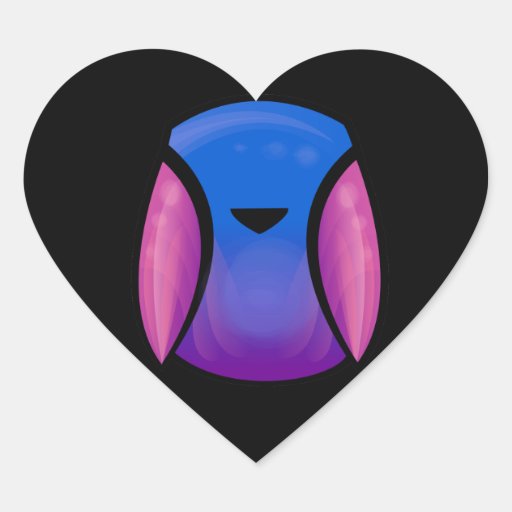 Sky Bird Heart Sticker