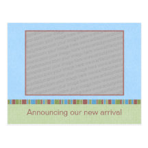 Sky Blue Announcement Postcard Template