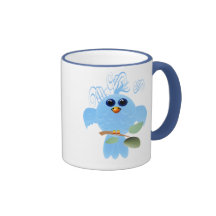 Sky Blue Bird Mugs