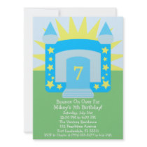 Sky Blue Bounce On Over Moon Bounce Birthday Party