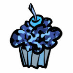 sky blue camouflage cupcake photo cut outs