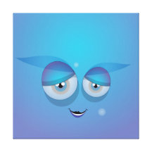 Sky Blue Cutie Bubble Gallery Wrap Canvas