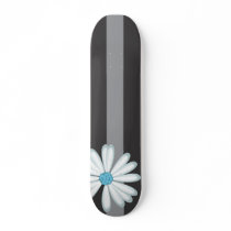 Sky Blue Floral Racing Tribal Daisy Tattoo Pattern