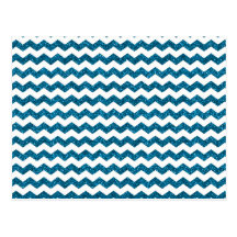 Sky blue glitter chevrons post card