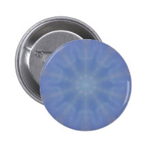 Sky Blue Kaleidoscope Pattern Buttons