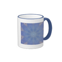 Sky Blue Kaleidoscope Pattern Mug