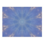 Sky Blue Kaleidoscope Pattern Post Cards