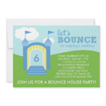 Sky Blue Let's Bounce Bounce House Birthday Party