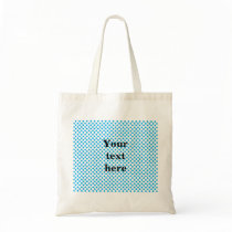 Sky blue polka dots pattern tote bag
