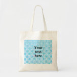 Sky blue polka dots pattern tote bag