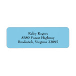 Sky Blue Simple Plain Return Address Labels