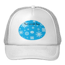 Sky blue snowflakes pattern hats