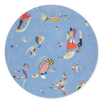 Sky Blue Round Sticker